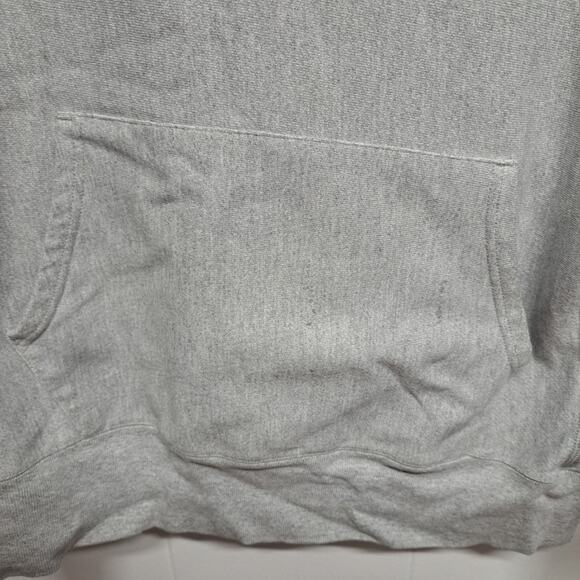 Champion Reverse Weave Hoodie Men’s Size Large Gray Pullover Sweatshirt Logo - Picture 3 of 9
